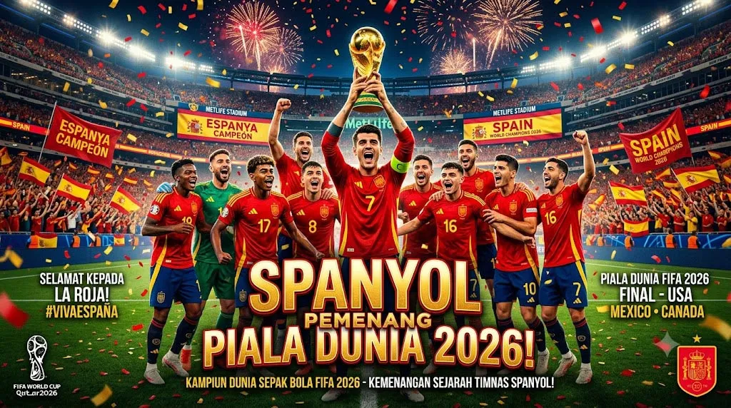 ¡Felicidades! Spanyol Jadi Jawara Piala Dunia 2026